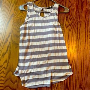 Cute summer tank. Long length is nice. Worn a few times.
